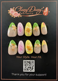 Tropical Bloom Floral Almond Press-On Nails – Short Length