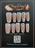 Polka Dot Aurora Oval Press-On Nails – Medium Length