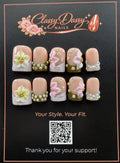 Garden Gardenia Baby Duck Press-On Nails – Short Length