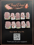 Blush Bow Baby Duck Press-On Nails – Short Length