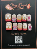 Sunset Bloom Baby Duck Press-On Nails – Short Length