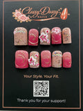 Rose Gold Glam Baby Duck Press-On Nails – Short Length