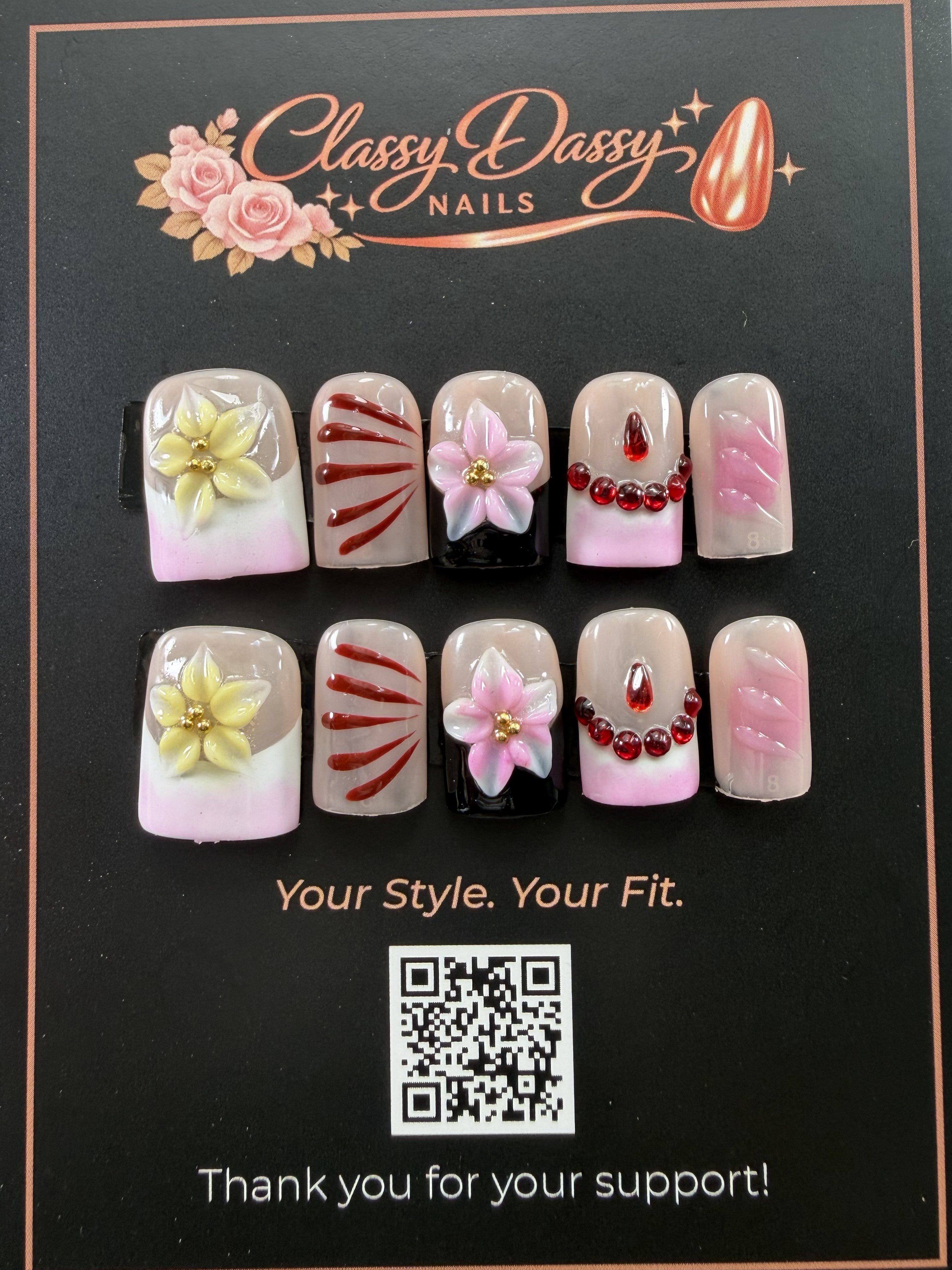 Dark Romance Baby Duck Press-On Nails – Short Length